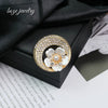 Pearl Diamond Brooch Zinc Alloy Flower Shape Electroplating Women's Clothing Accessories