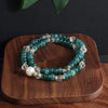 Pearl Double Circle Handmade Bracelet Gentle Elegant Retro Style Unisex