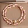 Pearl Double Circle Handmade Bracelet Gentle Elegant Retro Style Unisex