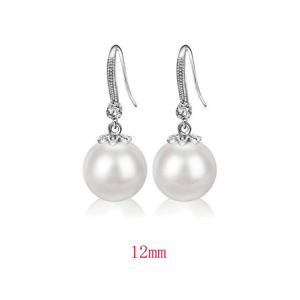 Pearl Drop Shape Copper Earrings Light Luxury Small Fresh Style