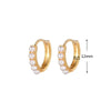 Pearl Ear Buckle Earrings Ecofriendly Brass Letters Numbers Text Pattern Electroplating Real Gold Plating Niche Style Women's