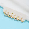 Pearl Ear Buckle Earrings Ecofriendly Brass Letters Numbers Text Pattern Electroplating Real Gold Plating Niche Style Women's