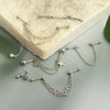 Pearl Ear Chain Fivepointed Star Ear Bone Stud Stainless Steel Geometric Style Electroplated Jewelry