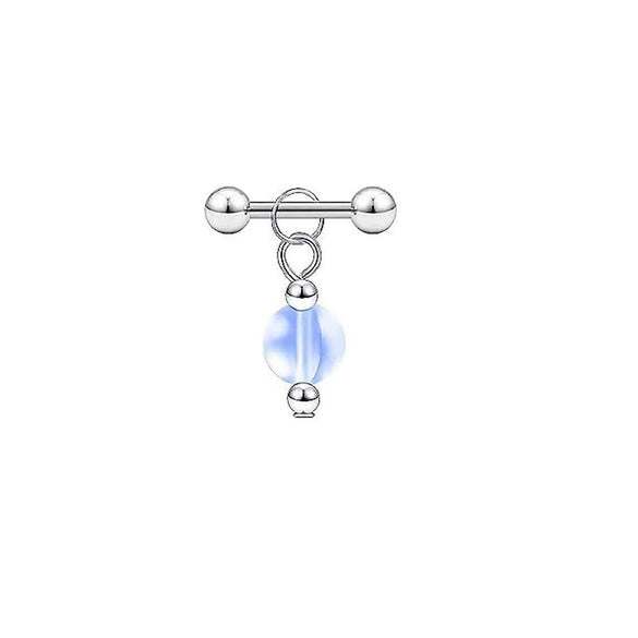 Pearl Ear Chain Fivepointed Star Ear Bone Stud Stainless Steel Geometric Style Electroplated Jewelry