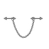 Pearl Ear Chain Fivepointed Star Ear Bone Stud Stainless Steel Geometric Style Electroplated Jewelry