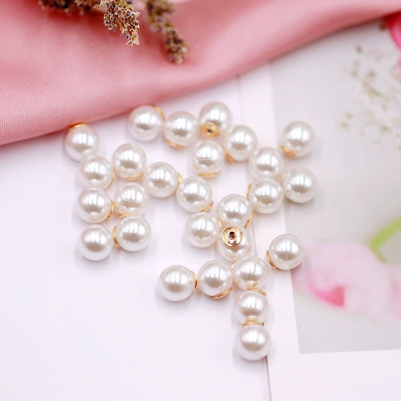 Pearl Earplugs And Brooch Accessories Metal Electroplating