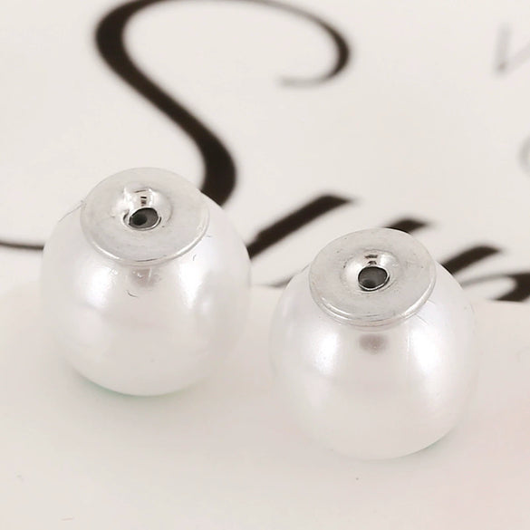 Pearl Earplugs And Brooch Accessories Metal Electroplating