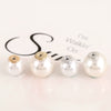 Pearl Earplugs And Brooch Accessories Metal Electroplating