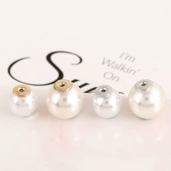 Pearl Earplugs And Brooch Accessories Metal Electroplating