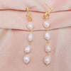 Pearl Earrings Copper Geometric Natural Simple Retro Style
