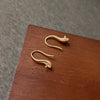 Pearl Earrings Copper Material Lines Pattern Electroplating Diy Accessories