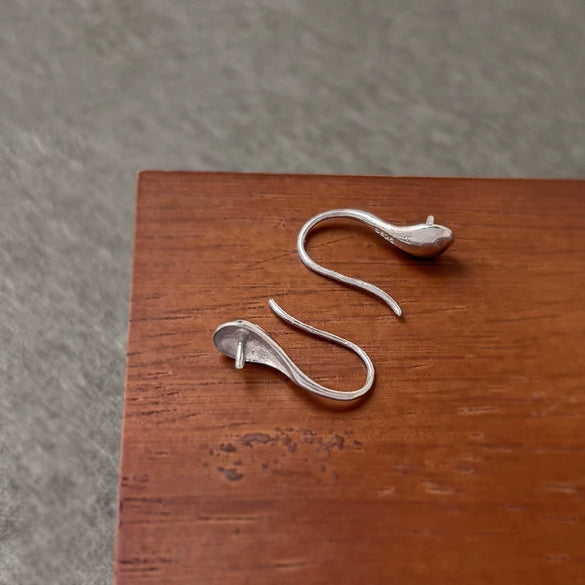 Pearl Earrings Copper Material Lines Pattern Electroplating Diy Accessories