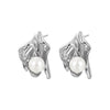 Pearl Earrings Copper Material Niche Style Electroplating Jewelry