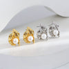 Pearl Earrings Copper Material Niche Style Electroplating Jewelry
