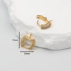Pearl Earrings Copper Micropaved Zircon Electroplating Halfhole Bead Earrings