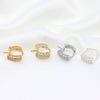 Pearl Earrings Copper Micropaved Zircon Electroplating Halfhole Bead Earrings