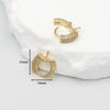 Pearl Earrings Copper Micropaved Zircon Electroplating Halfhole Bead Earrings