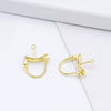 Pearl Earrings Copper Plated 18K Real Gold 14K Goldfilled Colorpreserving Ingot Flower Basket Boatshaped Electroplated