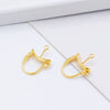 Pearl Earrings Copper Plated 18K Real Gold 14K Goldfilled Colorpreserving Ingot Flower Basket Boatshaped Electroplated
