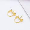 Pearl Earrings Copper Plated 18K Real Gold 14K Goldfilled Colorpreserving Ingot Flower Basket Boatshaped Electroplated