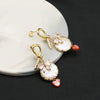 Pearl Earrings For Women Baroque Style Freshwater Real Gold Electroplated Bow Design