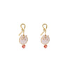 Pearl Earrings For Women Baroque Style Freshwater Real Gold Electroplated Bow Design