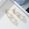 Pearl Earrings For Women Geometric Style Electroplated