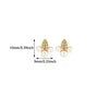 Pearl Earrings For Women High End Bow Style Geometric Stainless Steel With 18K Gold Electroplating