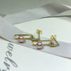 Pearl Earrings Freshwater Pearl Geometric Round Shape Women's Style