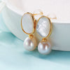 Pearl Earrings Freshwater Pearl Seawater Motherofpearl Water Drop Heart Shape S925 Silver Ear Needle Set With Pearls For Girls
