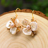 Pearl Earrings Geometric Style Electroplating Design For Women