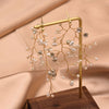 Pearl Earrings Geometric Style Electroplating Design For Women