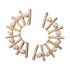 Pearl Earrings Metal Geometric Electroplating Small Flower Semicircle Style For Ladies