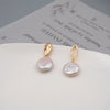 Pearl Earrings Retro Geometric Asymmetrical Electroplating For Women