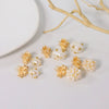Pearl Earrings Retro Geometric Constellation Electroplating Jewelry For Women