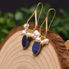 Pearl Earrings Retro Geometric Constellation Electroplating Jewelry For Women