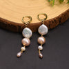 Pearl Earrings Retro Geometric Constellation Electroplating Jewelry For Women