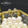 Pearl Earrings Retro Geometric Constellation Electroplating Jewelry For Women