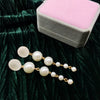 Pearl Earrings Retro Geometric Drop Shape Cshaped Electroplated Jewelry For Women