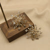 Pearl Earrings Retro Geometric Style With Electroplating