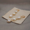 Pearl Earrings Retro Palace Style Geometric Handmade Jewelry For Women