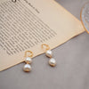 Pearl Earrings Retro Palace Style Geometric Handmade Jewelry For Women