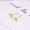 Pearl Earrings S925 Silver Needle 18K Gold Plated Copper Accessories Electroplating Diy Cross Bowl Style