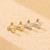 Pearl Earrings 925 Silver Geometric Sweet Style Electroplated For Women