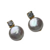 Pearl Earrings 925 Silver Needle Women's Special Shape