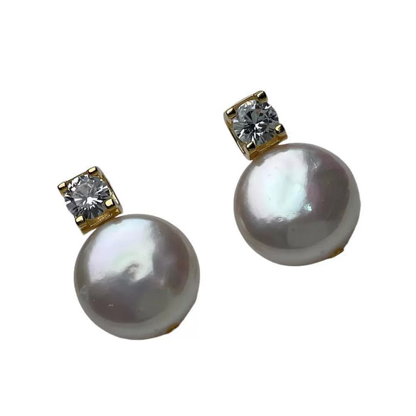 Pearl Earrings 925 Silver Needle Women's Special Shape