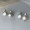Pearl Earrings 925 Silver Needle Women's Special Shape