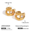 Pearl Earrings Stainless Steel Geometric Electroplated Light Luxury Niche Style