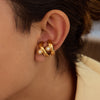 Pearl Earrings Stainless Steel Geometric Electroplated Light Luxury Niche Style