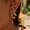 Pearl Earrings Stainless Steel Geometric Electroplating Women's Light Luxury Minimalist Ins Style